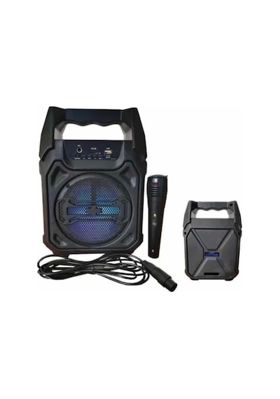 Karaoke Mikrofonlu Fm Radyolu Bluetooth Hoparlör Yüksek Ses Kaliteli