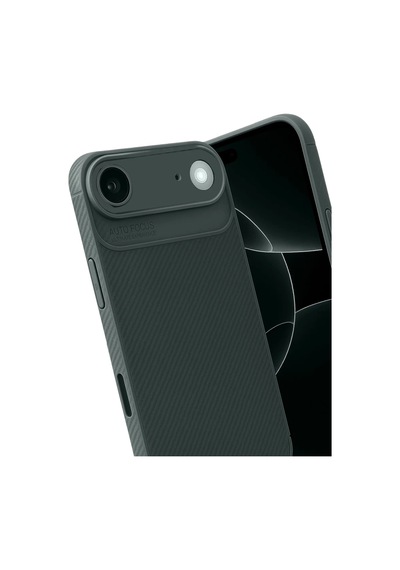 Apple Uyumlu iPhone 17 Air Uyumlu Auto Focus Karbon Kapak - Koyu Yeşil