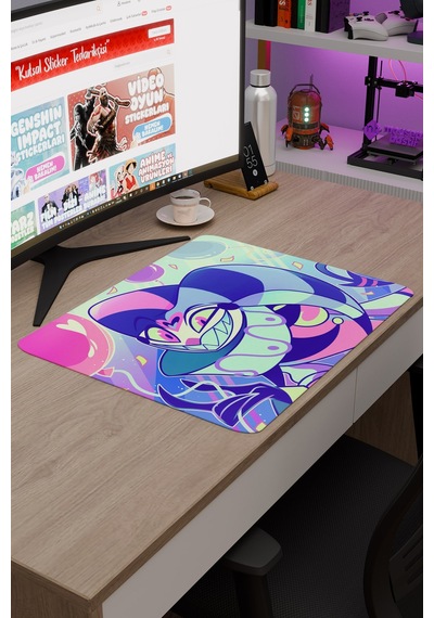 Helluva Boss Kaymaz Dikişli Kauçuk Oyuncu Mousepad V3 - 48x40 Xl Gaming Mouse Pad Fare Altlığı