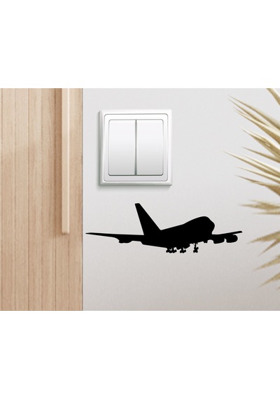 Bk Home Uçak Tasarımlı Duvar Sticker-1
