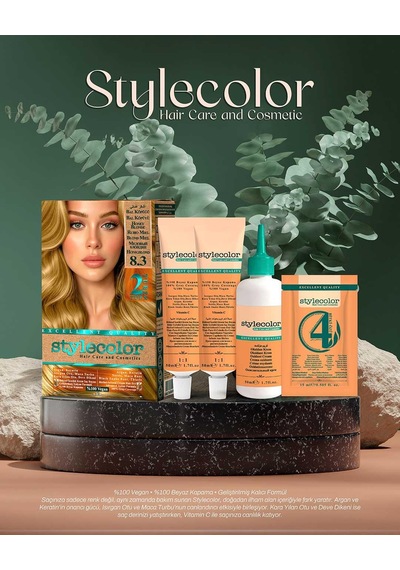 Stylecolor Bitkisel İçerikli Vegan Krem Saç Boyası 8.3 - Bal Köpüğü