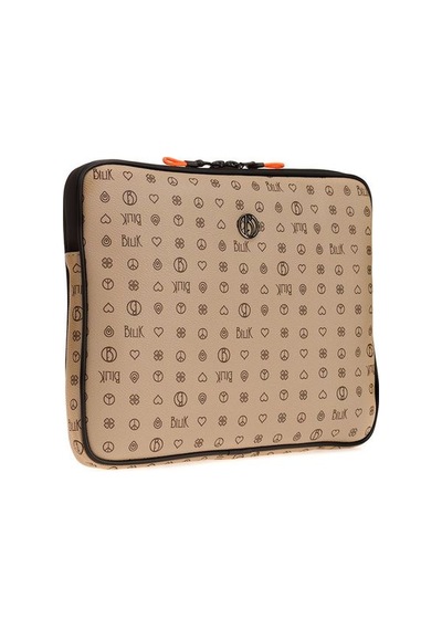 Bilik Deri Monogram Açık Vizon Unisex Laptop & Evrak Çantası Tabl Açık Vizon
