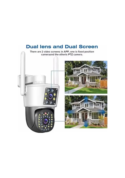 4mp 4k Ultra Hd Gece Görüşlü Çift Lensli Hareket Takipli Dış Mekan İp Güvenlik Kamerası 4mp 4k Ultra Hd Gece Görüşlü Çift Lensli Hareket Takipli Dış Mekan İp Güvenlik Kamerası