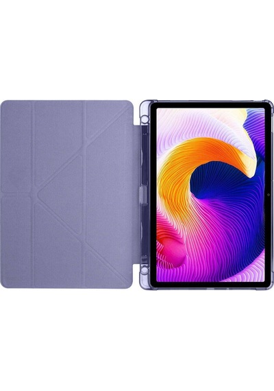 Xiaomi Redmi Pad Se Uyumlu Kalem Bölmeli Standlı Kılıf + Ekran Koruyucu + Kalem 3'lü Set Kılıf