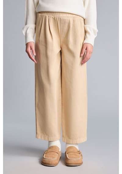 Defacto Baggy Fıt Esnek Bantlı Paça Gabardin Açık Bej Pantolon Kız Çocuk H9035a826aubg793 Bej-bg793