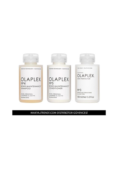 Olaplex Bond Maintenance System Travel Trio - Bağ Güçlendirici & Saç Kusursuzlaştırıcı Üçlü Seyahat Bakım Seti
