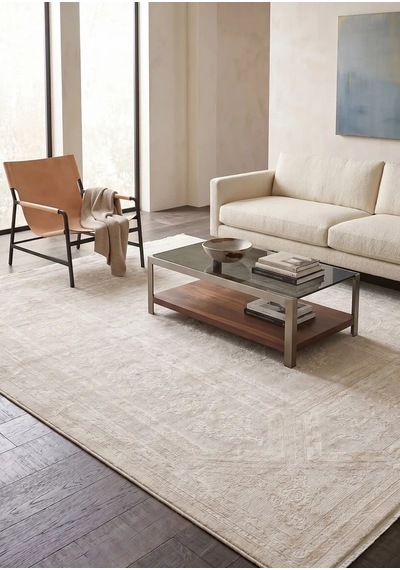 Apex Halı Pantheon 5091 Açık Bej Viskon Makine Halısı Bej - Vizon