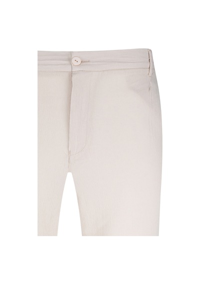 Hatemoğlu Ekru Regular Fit Yandan Cepli 100% Pamuk Jogger Pantolon