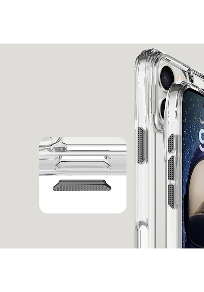 Apple Uyumlu iPhone 16 Pro Max Kılıf Airbagli Şeffaf Redclick İncek Kapak