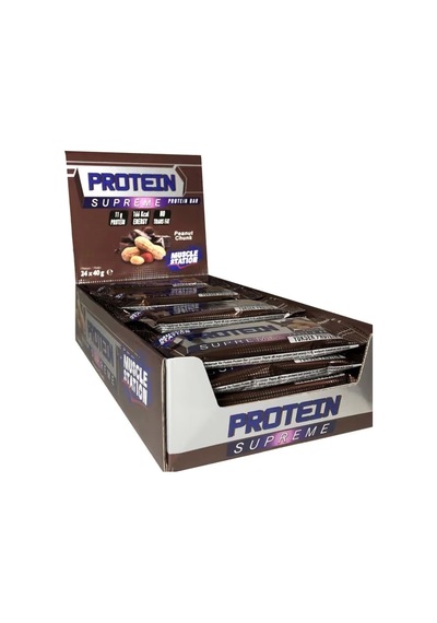 Muscle Station Supreme Protein Bar Çikolata Yer Fıstığı 40 Gr 24 Adet