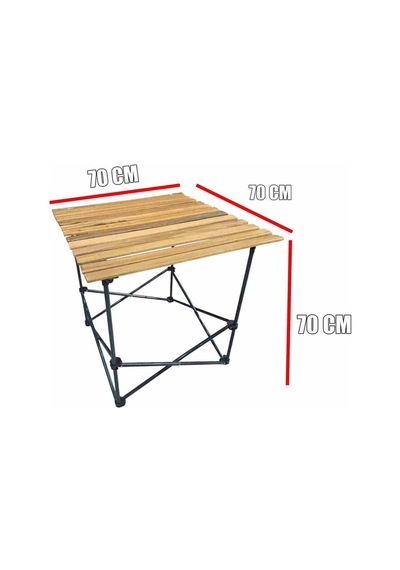 Büyük Ahşap Aralıklı Masa 70x70x70 Cm