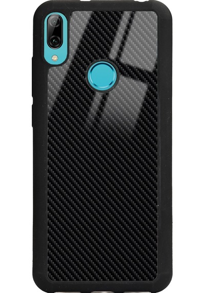 Huawei Y6 2019 Carbon Tasarımlı Glossy Telefon Kılıfı Çok Renkli