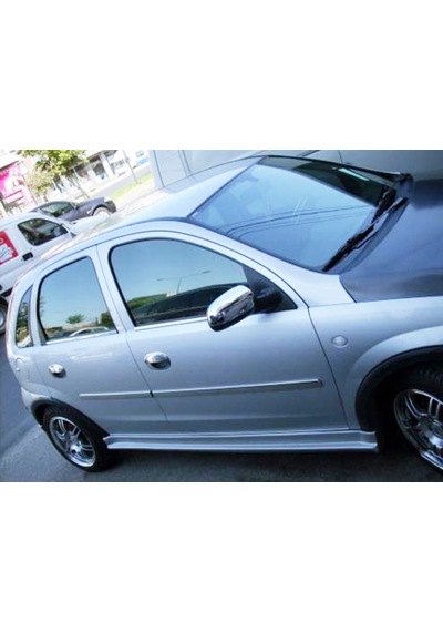 Opel Corsa C Krom Cam Çıtası 4 Prç P.çelik 2000-2007 Arası