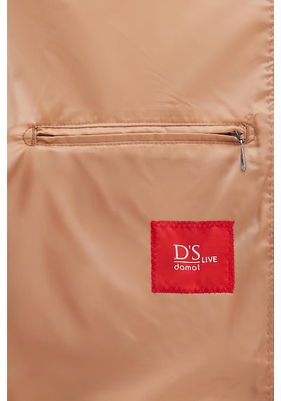 D's Damat Ds Damat Regular Fit Koyu Bej Mono Yaka Kaşe Kaban 5hf08ort10000 Bej