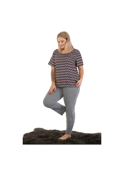 Myline Kadın Ev Rahatlığı Pijama Takımı Gri