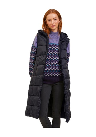 Jack & Jones 12245694 Jxnora Lightweight Long Vest Otw Şişme Yelek Siyah 001