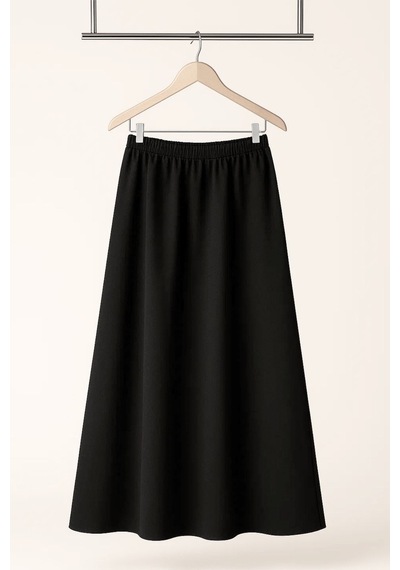 Angel&co. Girls Clothing Modest Uzun Kız Çocuk Mevsimlik Etek Siyah - 791131271 Siyah