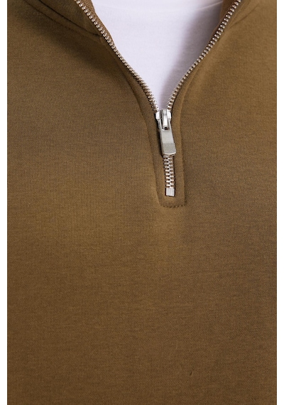 Tudors Kadın Relax Fit Rahat Kesim Pamuklu İçi Polarlı Yarım Fermuarlı Yeşil Dik Yaka Sweatshirt-42071 Yeşil Tudors Kadın Relax Fit Rahat Kesim Pamuklu İçi Polarlı Yarım Fermuarlı Yeşil Dik Yaka Sweatshirt-42071 Yeşil