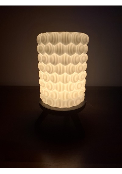 Bubble Tasarım Tealight Mumluk- Mini Lamba Beyaz - Siyah