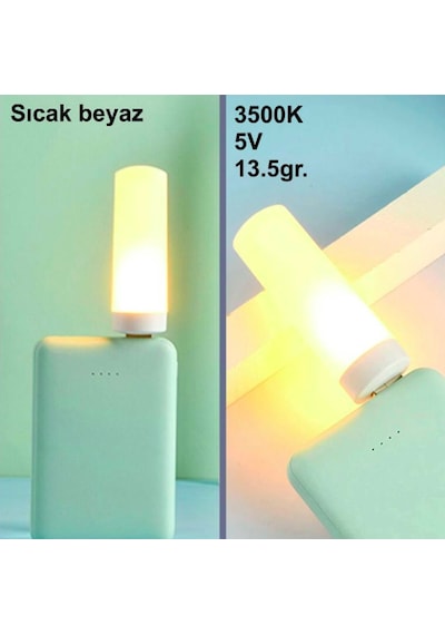 Omeniv Mum Alevi Efektli Usb Led Lamba Günışığı Laptop Outdoor Yeşil