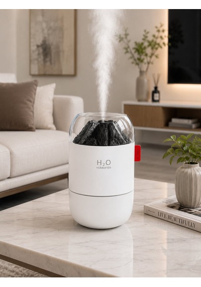 Ahşap Odun Ateşi Tasarımlı 280 Ml Ultrasonik Hava Nemlendirici & Aroma Difüzör Soğuk Buhar