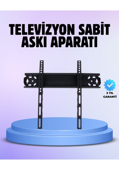 Lcd Led Plasma Tv Askı Aparatı 32-65 İnç Uyumlu 3 Kademeli Ayar Abanoz - Beyaz