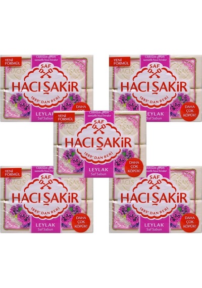 Hacı Şakir Leylak Kalıp Sabun 4 x 150 G x 5 Adet