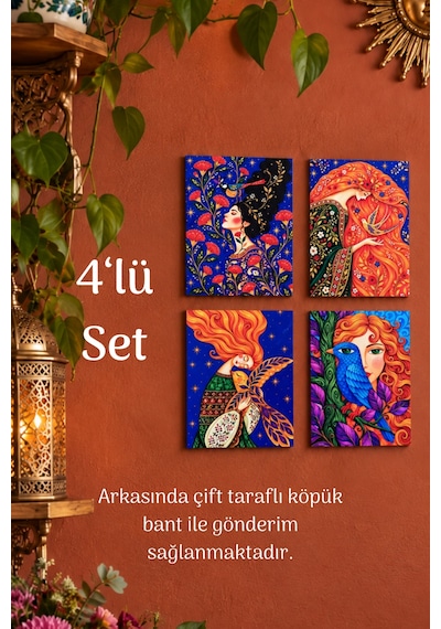 Renkli Maksimalist Kuş Temalı Duvar Dekoru 4 Lü Tablo Seti, 15 X 20 Cm, 3mm Ahşap Mdf, Dijital Baskı Çok Renkli - 930869015 Çok Renkli - 930869015 Renkli Maksimalist Kuş Temalı Duvar Dekoru 4 Lü Tablo Seti, 15 X 20 Cm, 3mm Ahşap Mdf, Dijital Baskı Çok Renkli - 930869015 Çok Renkli - 930869015