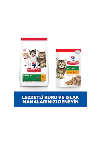 Hill's Science Plan Healthy Development Tavuklu Yavru Kedi Maması 1 KG + 500 G