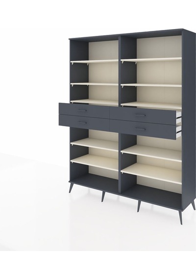Hyperion Gardrop 10 Raflı 4 Çekmeceli 176x44x221 Antrasit-aytaşı/antrasit Aytaşı/antrasit Hyperion Gardrop 10 Raflı 4 Çekmeceli 176x44x221 Antrasit-aytaşı/antrasit Aytaşı/antrasit
