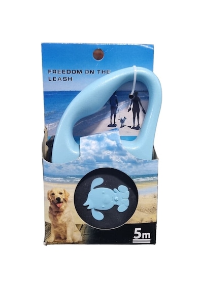 Aquahome Kedi ve Köpek Otomatik Tasma Uzatma 5 Mt Mavi
