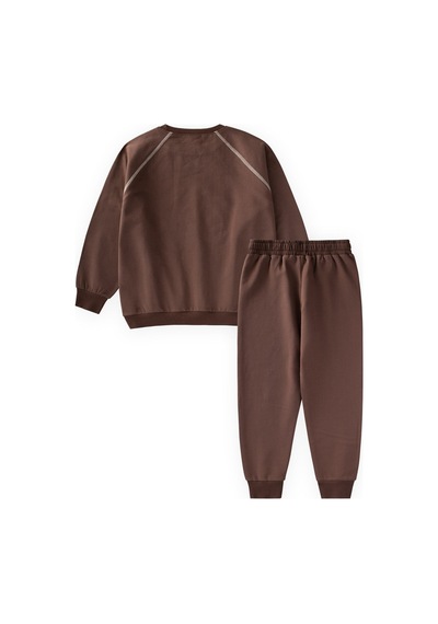 Cigit Şardonlu Karyoka Detaylı Baskılı Sweatshirt Takım 2-10 Yaş Kahverengii Kahverengi Cigit Şardonlu Karyoka Detaylı Baskılı Sweatshirt Takım 2-10 Yaş Kahverengii Kahverengi