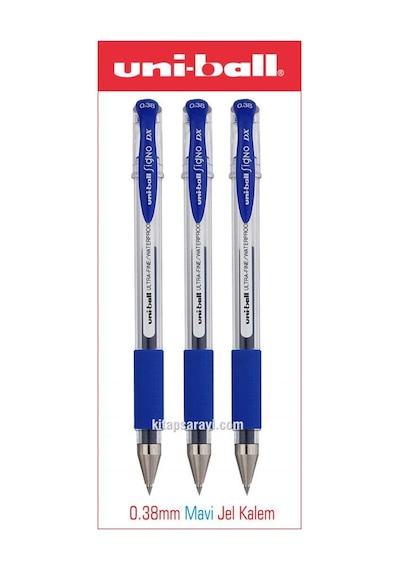 Uniball Signo Dx 0.38 Mm Mavi Jel Kalem 3 Adet Um-151