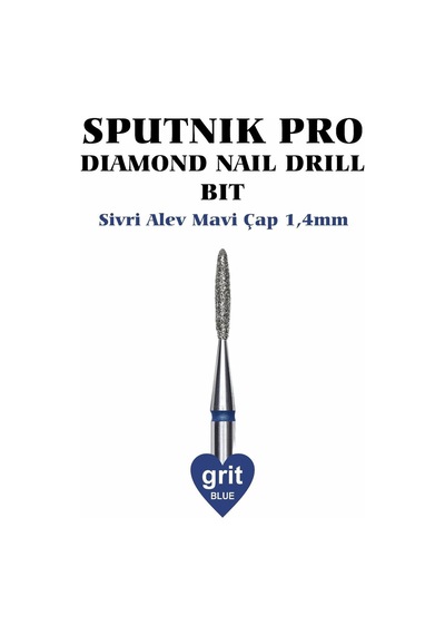 Elmas Sivri Alev Freze Mavi Çap 1,4mm