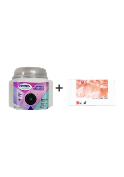 Kuaf Naturel Kalıp Ağda + Ekamix Konserve Boncuk Ağda Makinasi