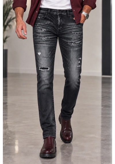 Cedy Denim Cedy Denım Erkek Slim Fit Esnek Likralı Kot Pantolon Vintage Yıkamalı Yırtık Detaylı Dar Paça Jean Ct1210-siyah Cedy Denim Cedy Denım Erkek Slim Fit Esnek Likralı Kot Pantolon Vintage Yıkamalı Yırtık Detaylı Dar Paça Jean Ct1210-siyah