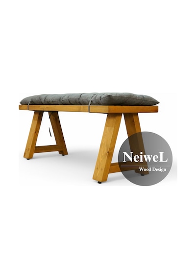 Neiwel Garden Nua Doğal Ahşap Bahçe Bank-40-220 Açık Ceviz