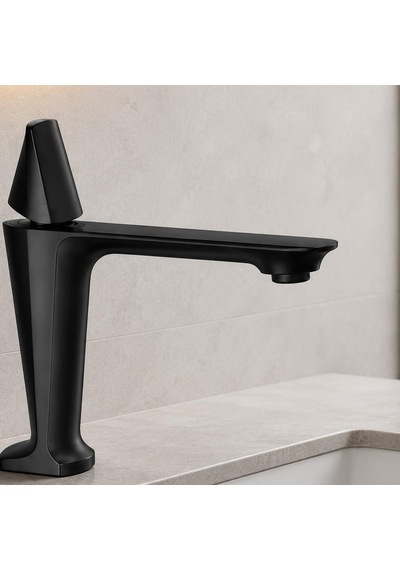 Vıta Kısa Lavabo Bataryası Mat Sıyah Mat Siyah