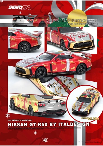 Inno 1/64 Nissan Gt-r50 "xmas 2024" Special Edtion In64-r50-xmas24