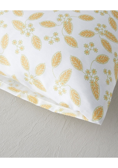 English Home Golden Petals Kolay Ütülenir 2'li Yastık Kılıfı 50x70 Cm Sarı