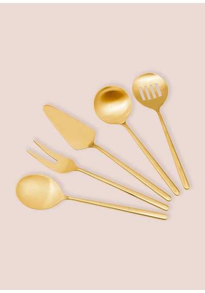 The Mia Giallo Servis Seti Gold 5 Parça Gold