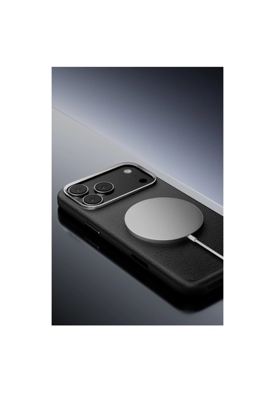 Joko Apple iPhone Uyumlu 17 Pro Max Wonder Deri Magsafe Kapak - Siyah İtdark49228