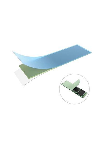 Wozlo 1 0mm 22 70mm Termal Pad M2 Ssd Chipset Soğutucu 7x2cm Silikon İletken Yeşil 6w/mk