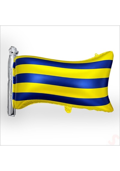 Fener Fb Sarı Lacivert Bayrak Folyo Balon 71x50 Cm Taraftar Parti Dekorasyonu Çok Renkli