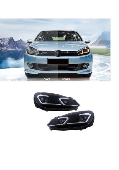 Vw Golf 6 Uyumlu 7.5 Dizayn Krom J Far