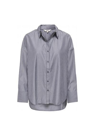 Only Onloregon Lyrına L/s Shırt Wvn Kadın Mavi Gömlek - 15377119