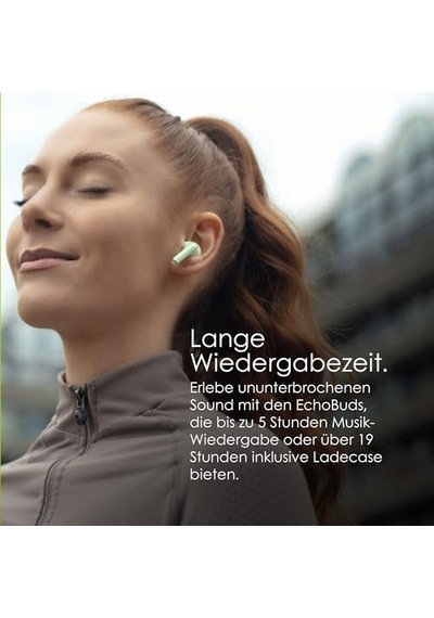 Echobuds Mikrofonlu Gerçek Kablosuz Kulaklık, Geri Dönüştürülmüş Plastikten Bluetooth Kulaklıklar, Mikrofonlu Genel