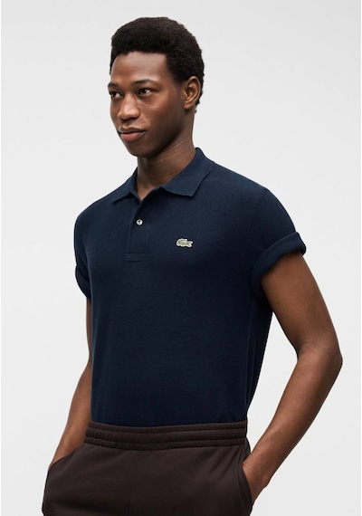 Lacoste Klasik Erkek Triko Örme Yazlık İnce Polo T-shirt Lacivert