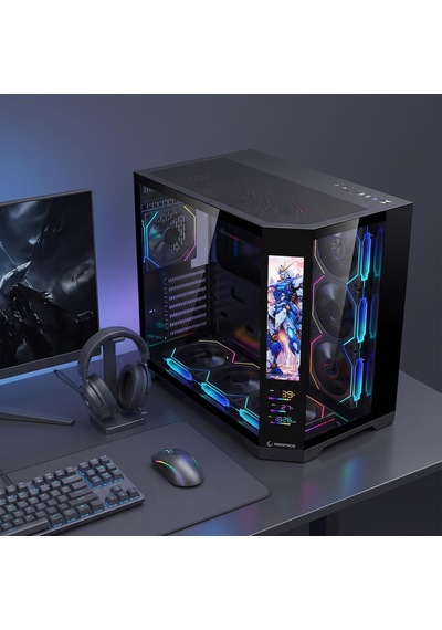 Nova V2 Mid-tower Gaming Kasa, 9,16 İnç Lcd Ekran, Argb