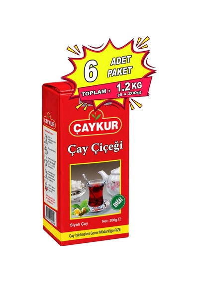 Çay Çiçeği Dökme Çay 200 Gr. Altılı Paket